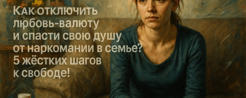 Как отключить любовь-валюту и спасти свою душу от наркомании в семье? 5 жёстких шагов к свободе!