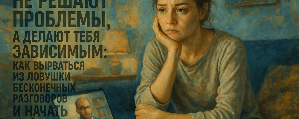 Психологи не решают проблемы, а делают тебя зависимым: как вырваться из ловушки бесконечных разговоров и начать действовать?