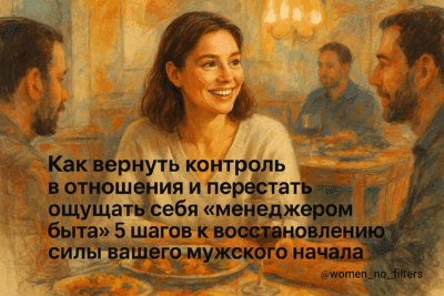 Как вернуть контроль в отношения и перестать ощущать себя «менеджером быта»: 5 шагов к восстановлению силы вашего мужского начала