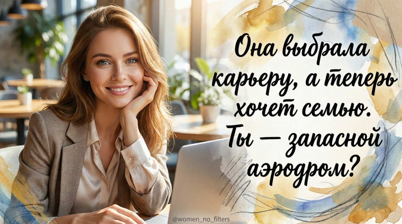 Деловая женщина в раздумьях о создании семьи
