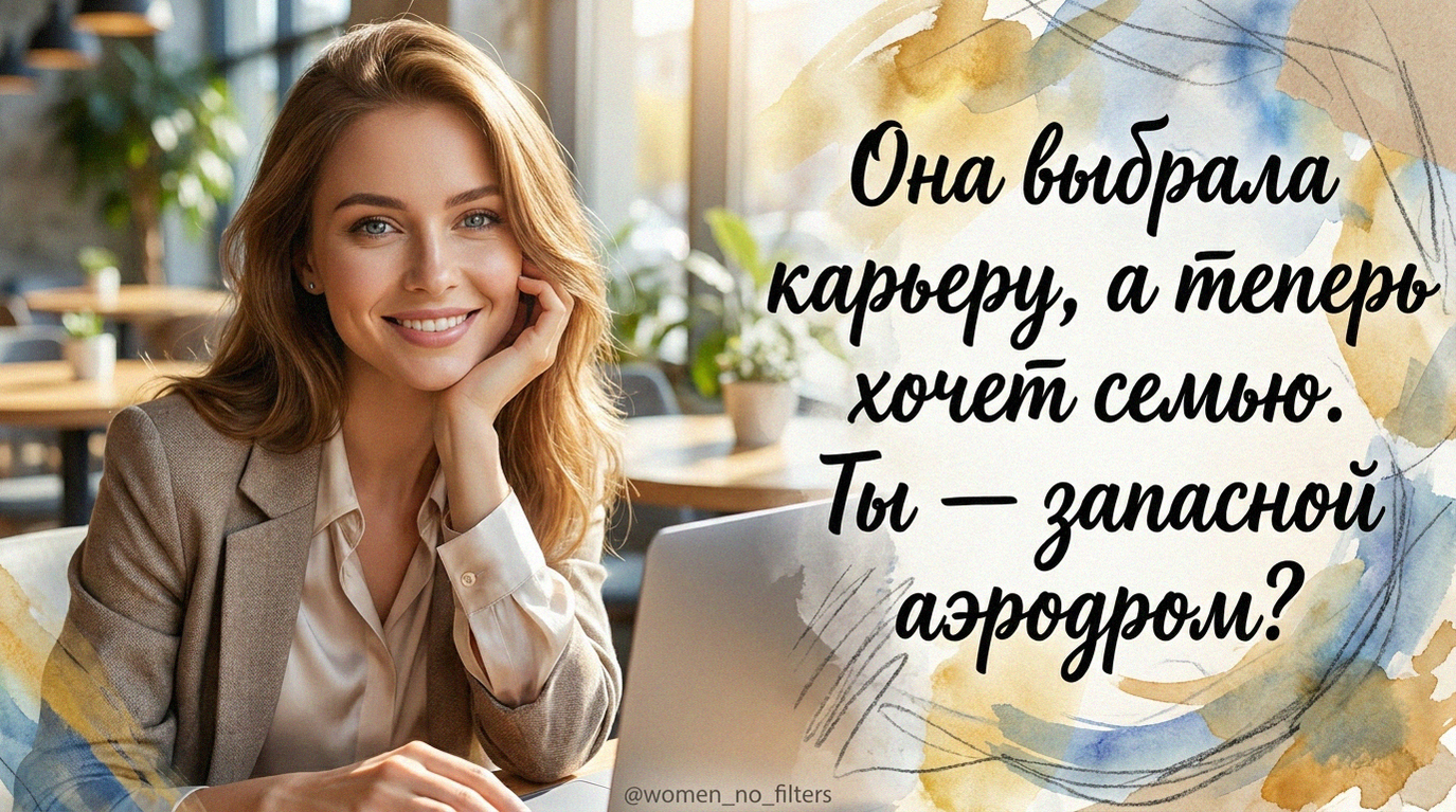 Деловая женщина в раздумьях о создании семьи