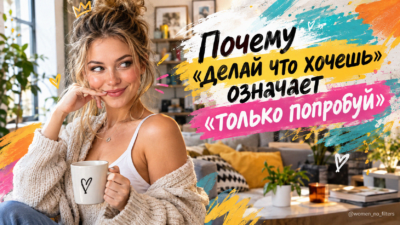 Иллюстрация к статье с заголовком Почему делай что хочешь означает только попробуй